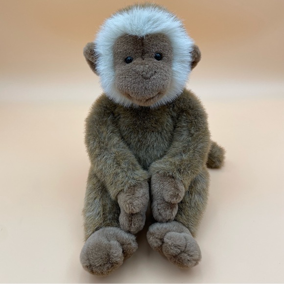 Vintage Gund Jabba Plush Monkey 2612 Brown & White Stuffed Animal Soft & Cuddly - Picture 1 of 8